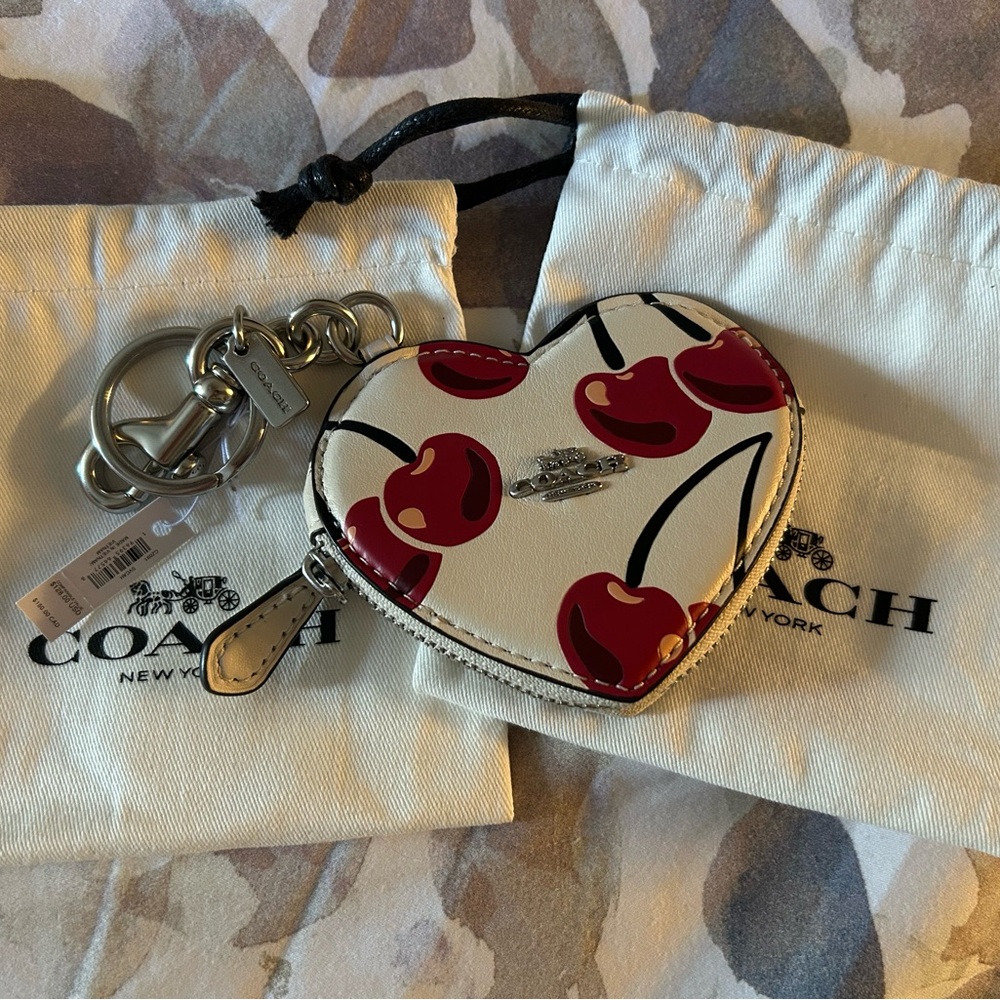 Coach Heart-Shaped Cherry Coin Purse